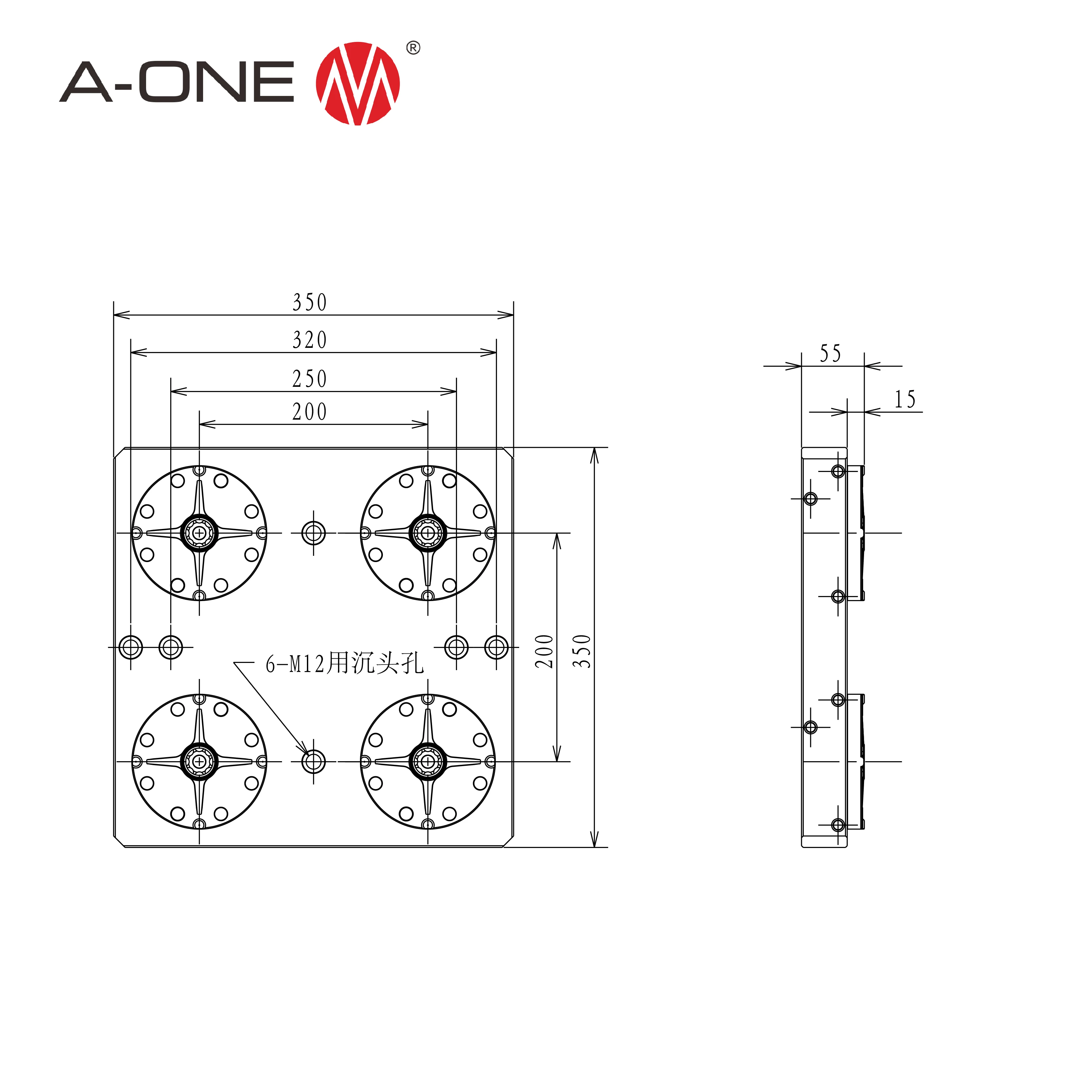For Erowa ER-099540 MTS System CNC Pneumatic Chuck Mass Workpiece Clamping 3A-110107 15000N Heavy Duty T-Slot Machine Table