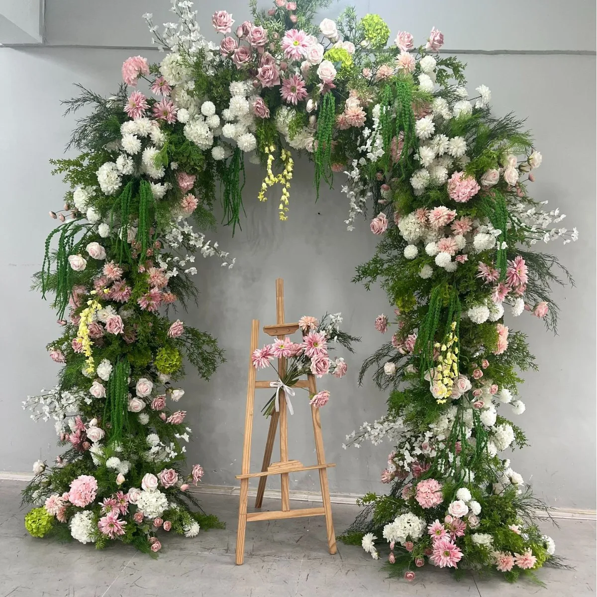 Guangqianfeng New Monet Garden Pastoral Style Arch Floral Outdoor Lawn Wedding Decoration Flower Row Simulation Flower