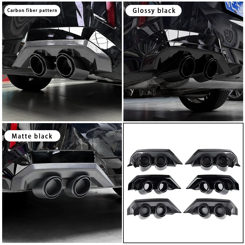 تصفيف السيارة الخلفي الشفاه المفسد الزاوية العادم تلميح الأنابيب الذيل الحلق Cvoer اكسسوارات الخارجي ملصق لسيارات BMW 5 Series G60 2024 +