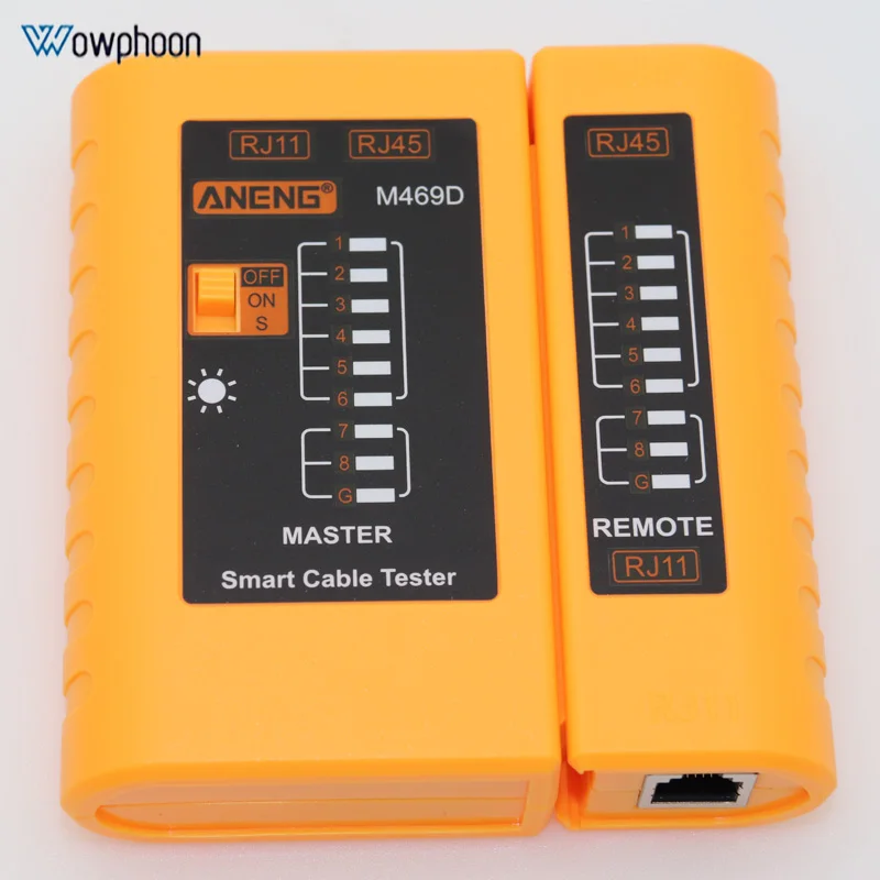 M469D rj45 rj11 RJ12 CAT5 UTP network cable tester lan Cable Tester Networking Tool network Repair OP-WT469D Customized