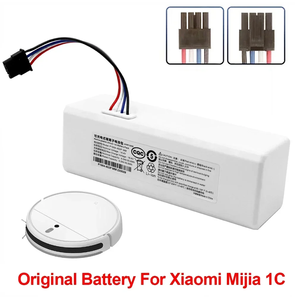 

NEW 14.4V 12800mah P1904-4S1P-MM Battery For Xiaomi Mijia 1C STYTJ01ZHM Robot Vacuum Mop Cleaner Accessories Parts