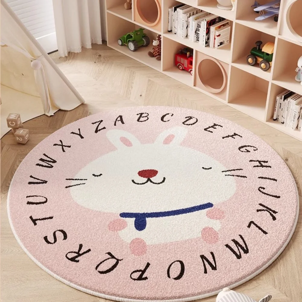 Rabbit Hairy Nursery Play Mats For Children，Plush Bedroom Rug For Kids，Alphabet Fluffy Carpet For Living Room，Soft Foot Mats