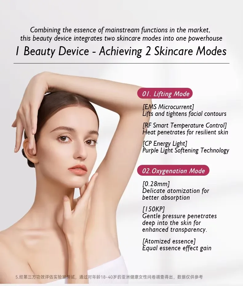 Skin Care Beauty Contour Lifting Beauty Face Color Light Oxygen Injection Skin Spray Hydrating