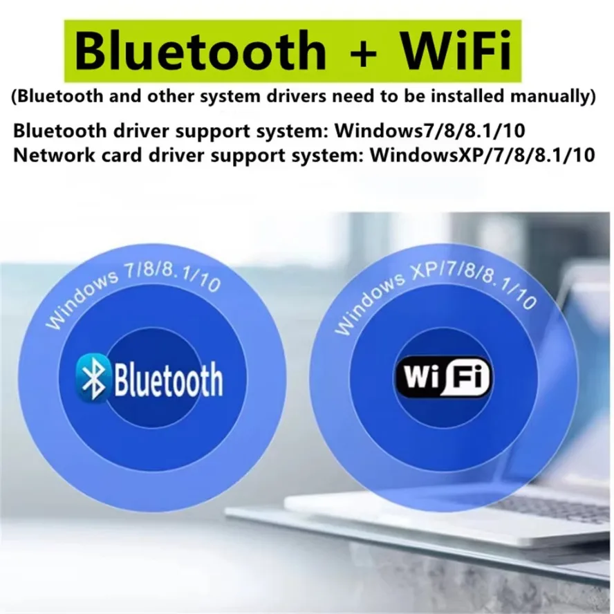 Adapter USB WiFi Bluetooth 2 w 1, 600Mbps, dwuzakresowy 2.4G+5GHz, szybka karta sieciowa, odbiornik do PC i laptopa — zdjęcie produktu 6