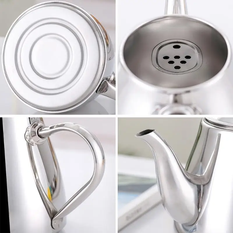F19B Stainless Steel Beverage Pots Water Pitcher Large Serving Pots Serving Teapot Suitable for Home and Office Refreshment