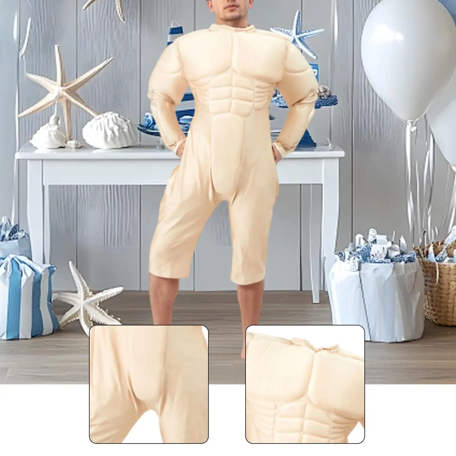 

Мужской комбинезон для фитнеса и тяжелой атлетики, повседневная одежда для бодибилдеров, утепленный мускулистый костюм для вечеринок, ролевых игр и тематических мероприятий