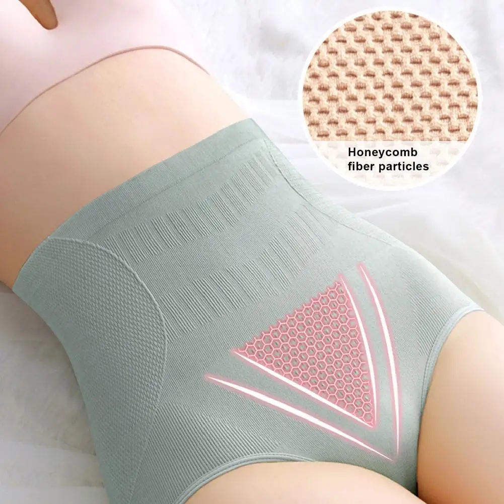 Plus Size Shaping Underpants Moisture Absorption Postnatal Tummy Control Briefs Women Panties High Waist Tummy Control Panties