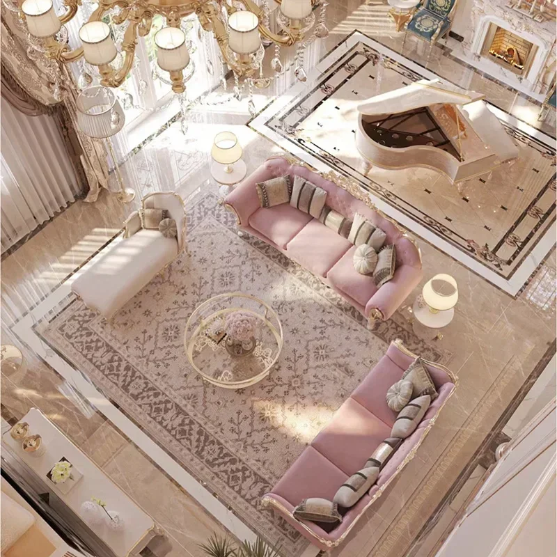 Sillón Sofá grande Europeo, Diseño de Puffs italianos de tela, Sillón reclinable esponjoso Relax, Muebles de salón reclinables Para