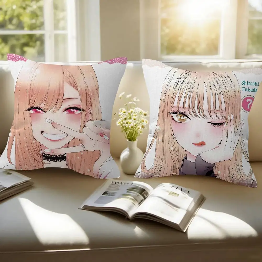 My Dress Up Darling Anime   Maple Design Cushion Cover Happy Autumn Harvest decor Holiday Decorati Pillow Cover
