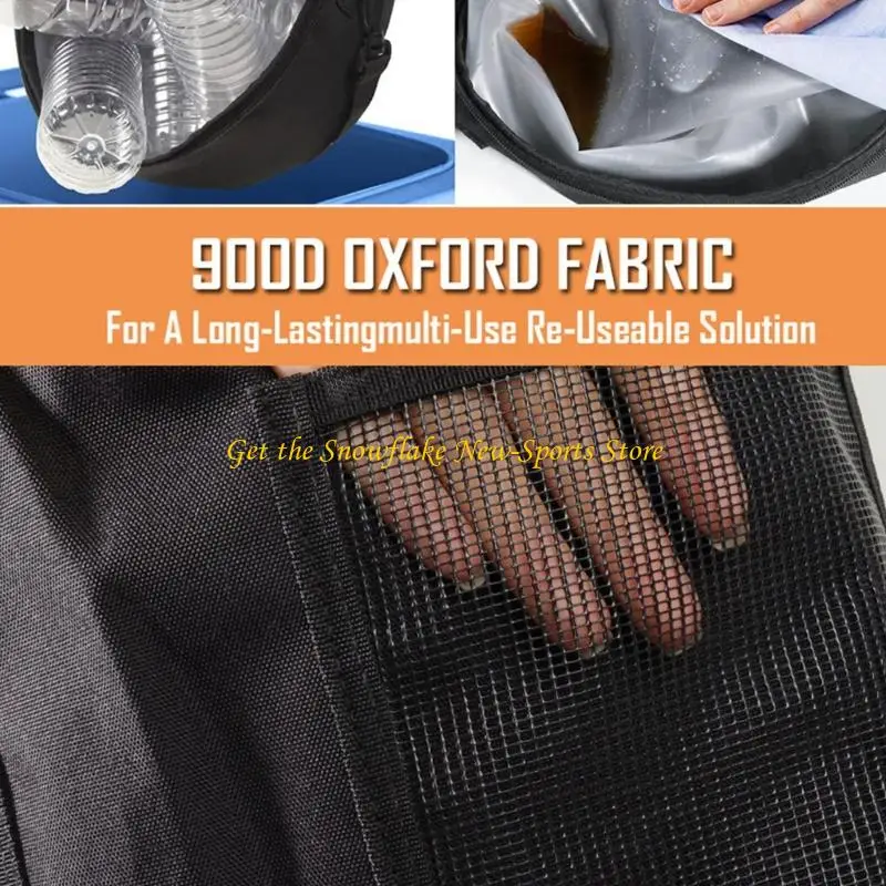 

E56D Прочные складные сумки для хранения Водонепроницаемая многоразовая сумка для мусора Подходит для пеших прогулок, катания на