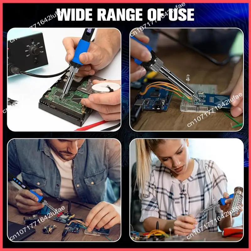 B52C DIY soldeerboutset, 90W LED-display verstelbare temperatuur soldeerbout, automatisch slaapmodus soldeerpistool