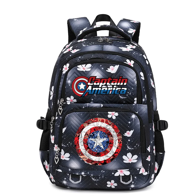 The Avengers Captain America Waterproof Boys Girls School Backpack For Teenage Student Kids Rucksack Laptop Books Bag Mochila