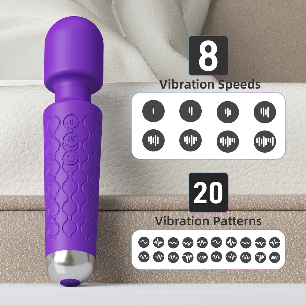 Vibromasseur puissant pour Clitoris, rechargeable par USB, AV jouets sexuels, stimulation anale et clitoridienne, gode vibrateur