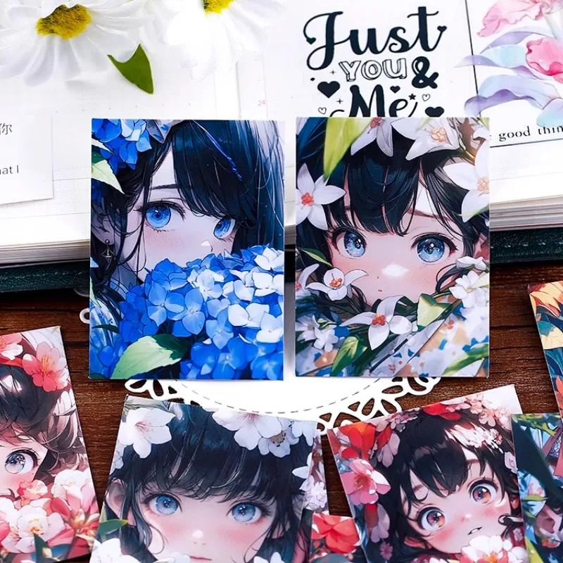 16pcs DIY Waterproof Stationery Sticker Set with Cute Floral Patterns for Journaling and Decoration