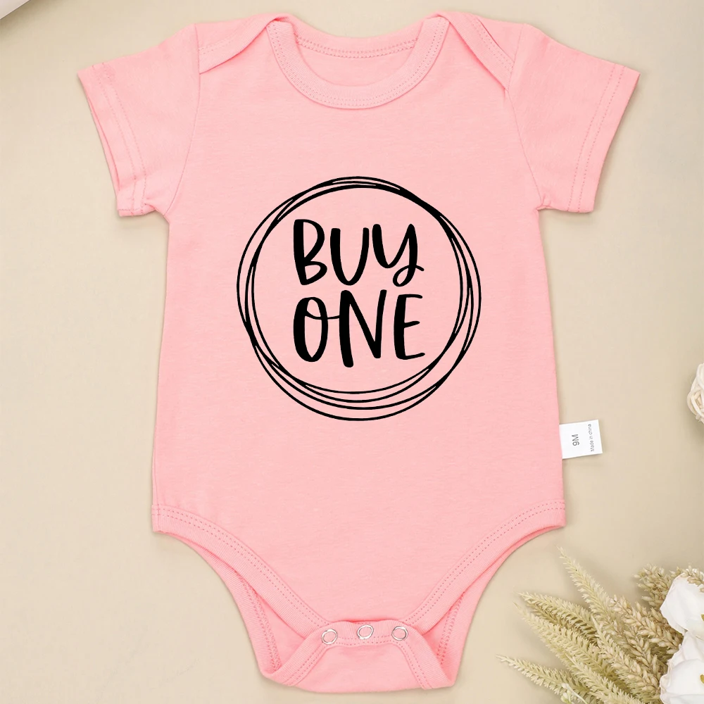 Newborn Buy One Get One Free Funny Twin Baby Boys Bodysuits Creative Trend Toddler Girl Outfits Europe Hot Sale Infant Clothes