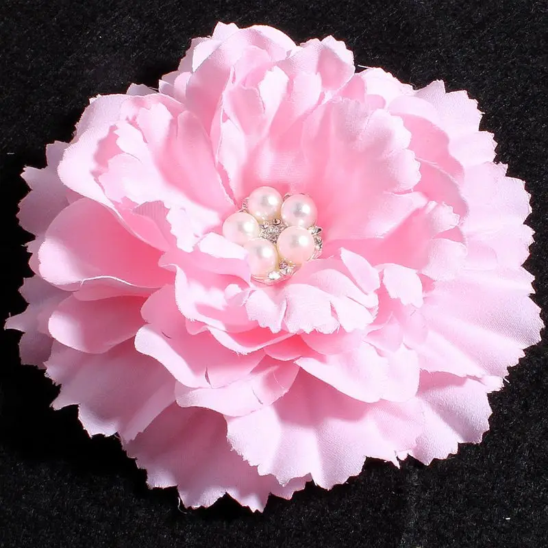 200pcs/lot 11CM 20 Colors Newborn DIY Chic Shabby Artificial Shaped Fabric Hair Flowers With Decorative Button For Wedding