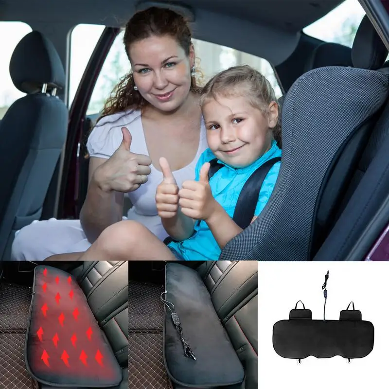 Car Seat Heated Cushion Car Rear Seat Heated Cushion Cover With Double Switch 12V Car Rear Seats Bottom Cushion Auto Bench