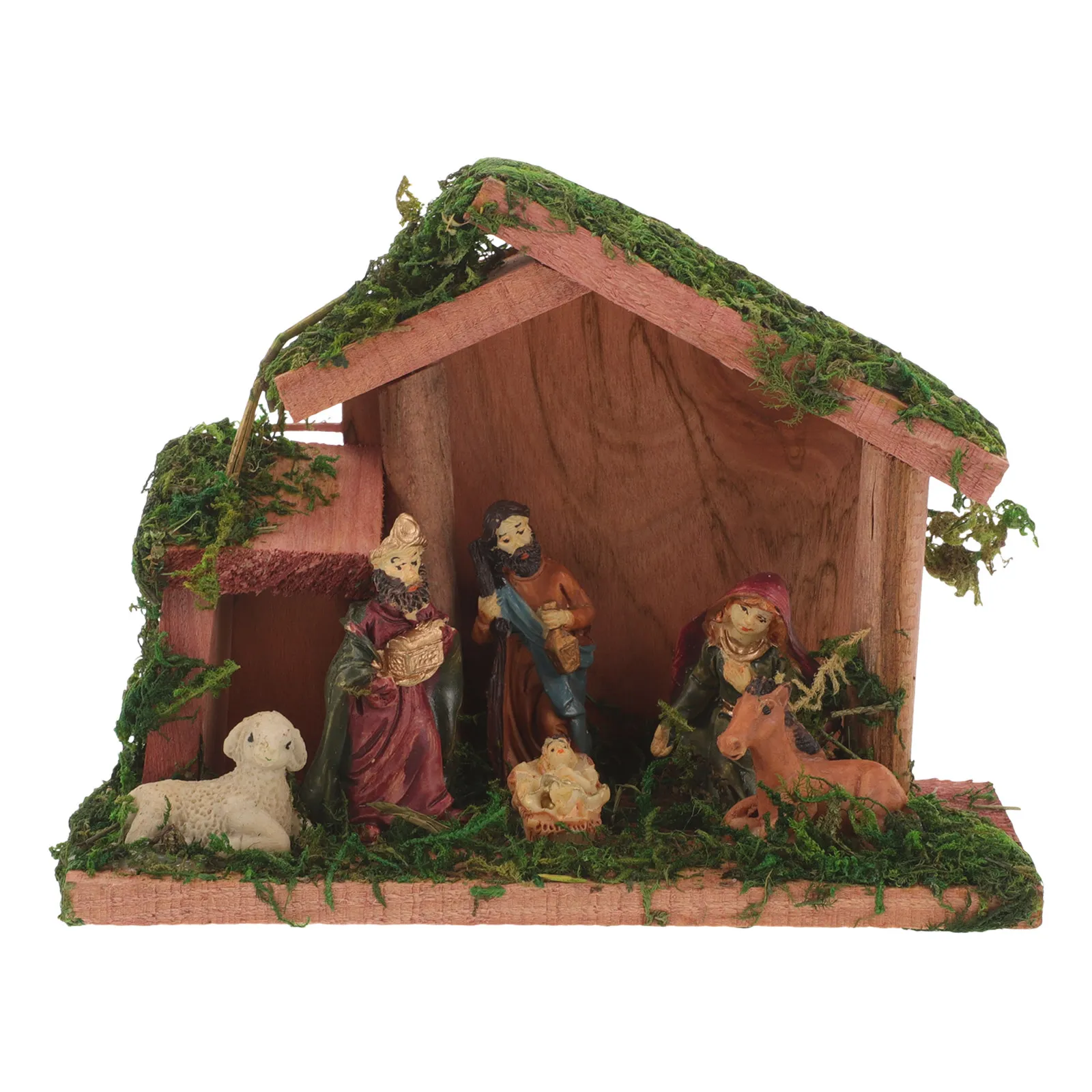 1Set Resin Jesus Statue Church Decor Vivid Religious Adornment Home Desk Tabletop Ornament Gift for Christian Believers