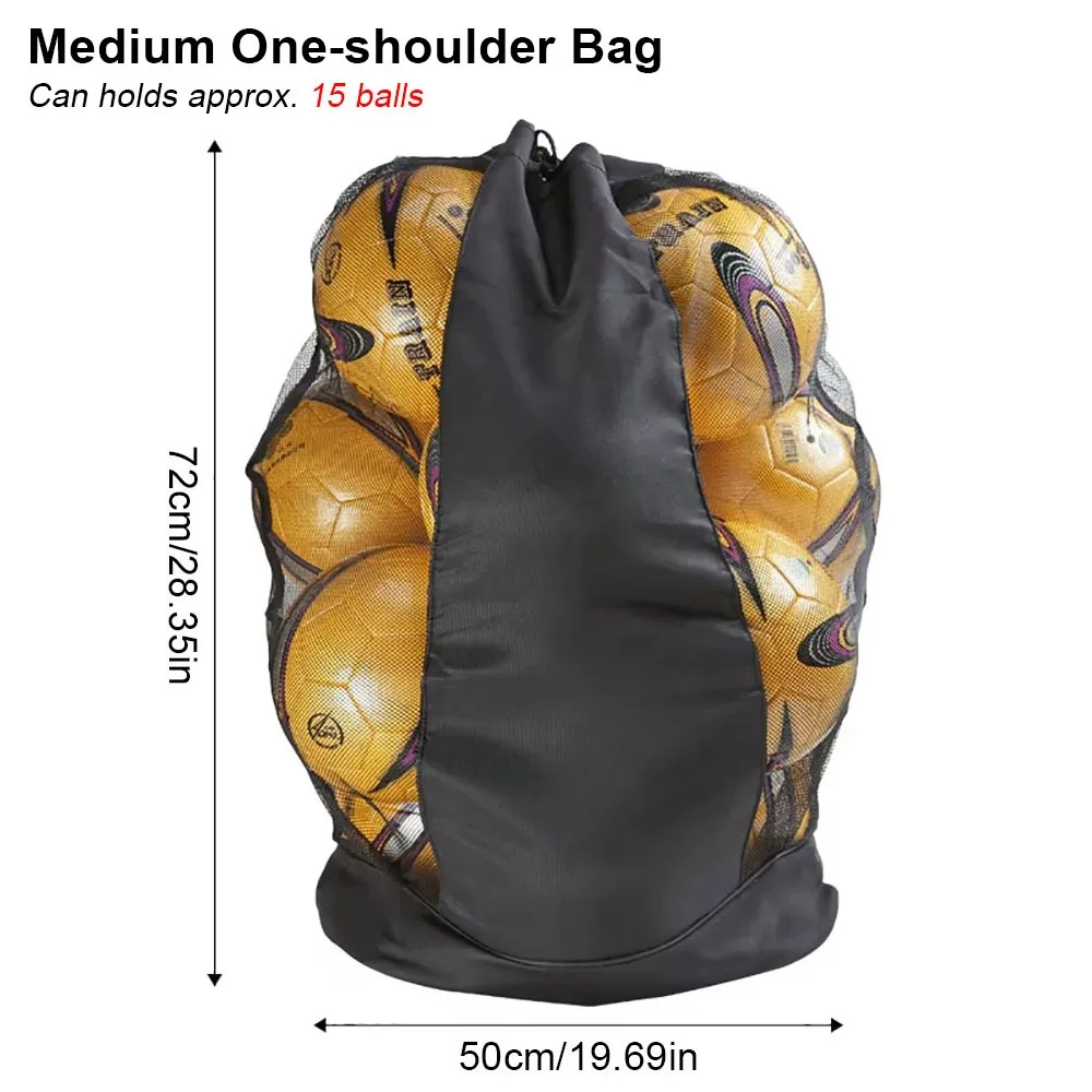 

1Pcs Large Capacity Ball Storage Bag Thickened Oxford Cloth Large Shoulder Bag Mesh Sports Equipment Bag