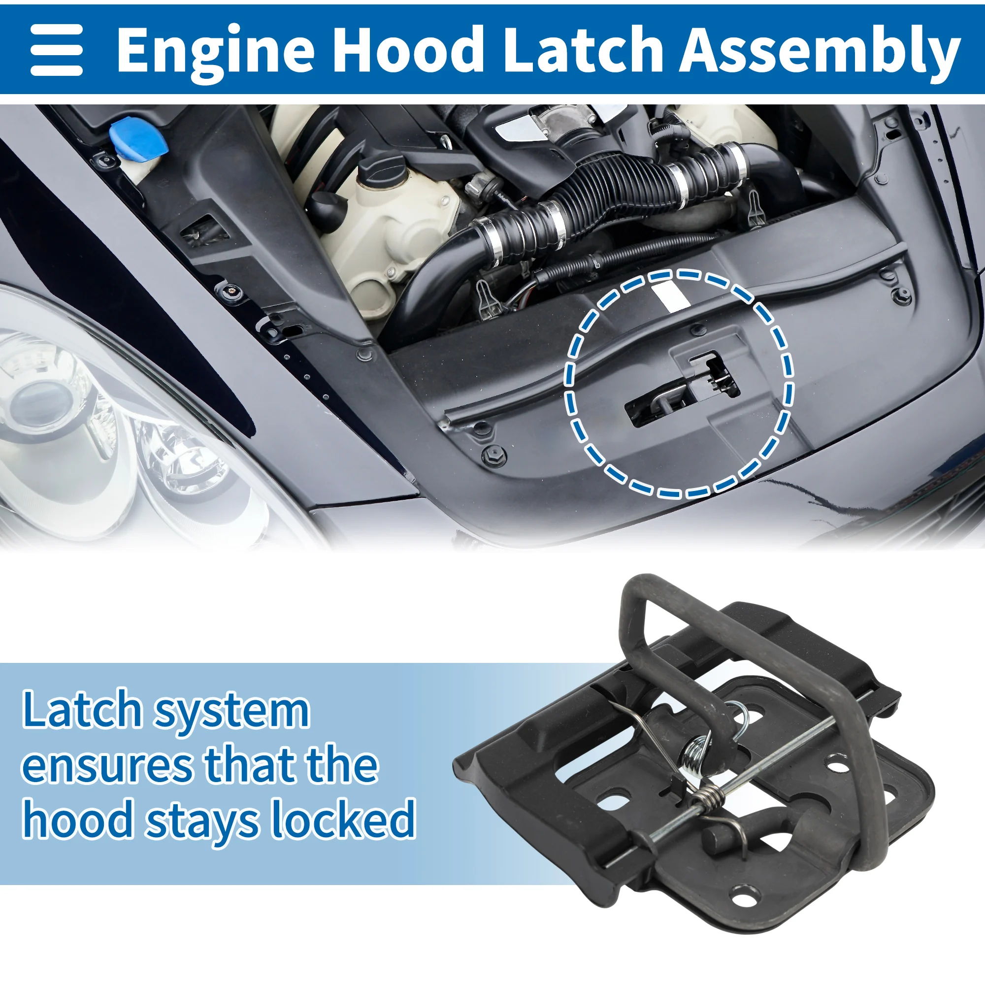 

UXCELL Hood Latch Assembly for Volkswagen Tiguan MK2 2019-2023 No.5NA823186C 1 Pcs