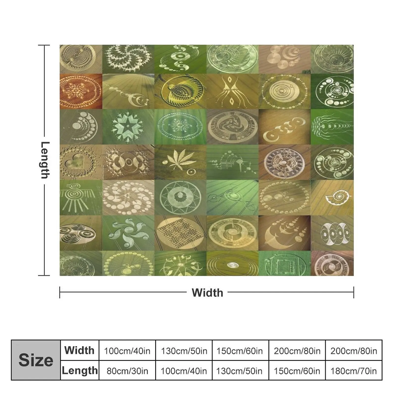 Crop Circles Throw Blanket Soft Beds Thermals For Travel Luxury St Blankets