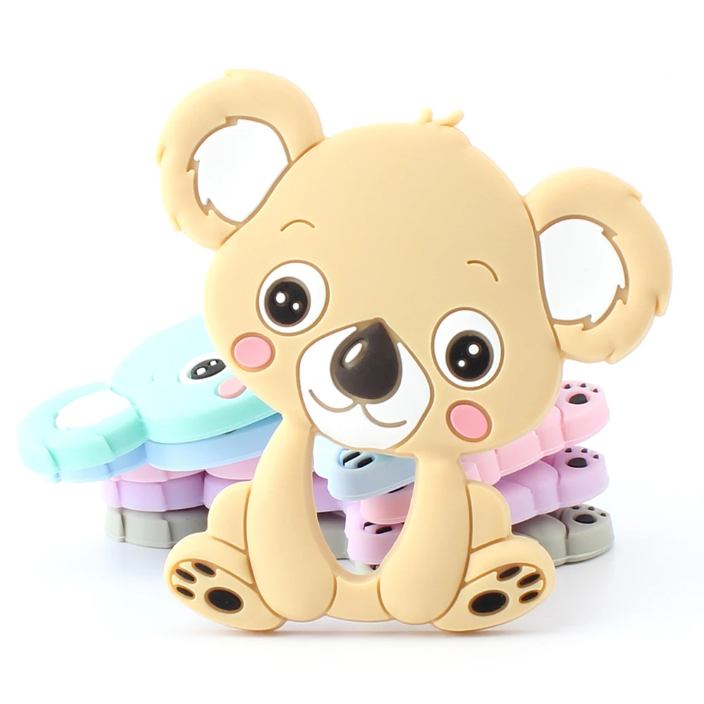 Silicone Teethers Baby Teething Cartoon Unicorn Koala Teethers Pendant Food Grade DIY Baby Pacifier Chain Pendant Oral Care Toys