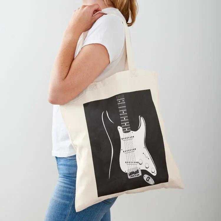 Bolso de mano para guitarra eléctrica ROCK, bolso de compras para mujer, bolso de mano grande de lona para playa grande