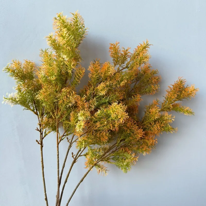 Artificial Colored Pine Branches Realistic Simulation of Long Branched Plants Living Room Dining Table Wedding Hall Decoration