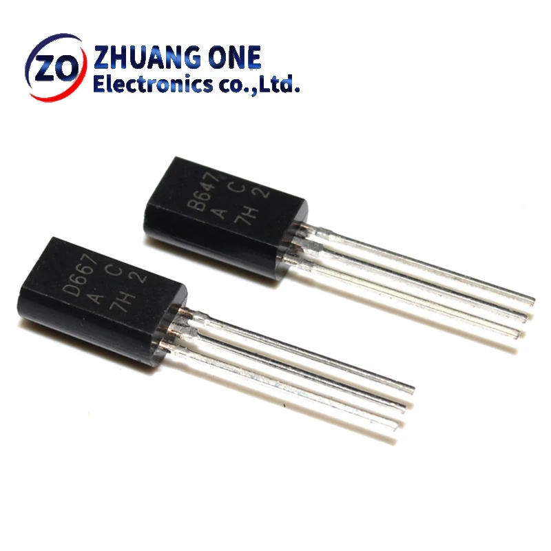 20pcs=10Pair 2SD667AC + 2SB647AC TO-92L （ 10pcs D667AC + 10pcs B647AC ）2SD667 2SB647 D667 B647 Transistor TO92