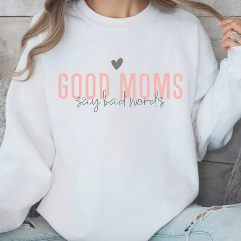 أمهات جيدة قل كلمات سيئة DTF نقل طباعة أمي عيد الأم نقل الحرارة جاهز للضغط على بقع نقل الحرارة للقمصان