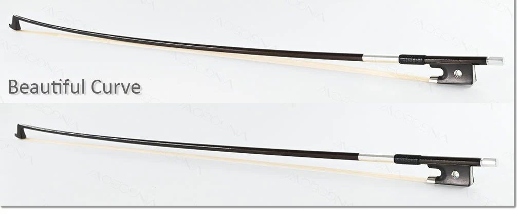 VINGOBOW Archet Alto Fibre De Carbone Diamant Doré Master 4/4 - Crin Cheval Premium 140M - Qualité Professionnelle