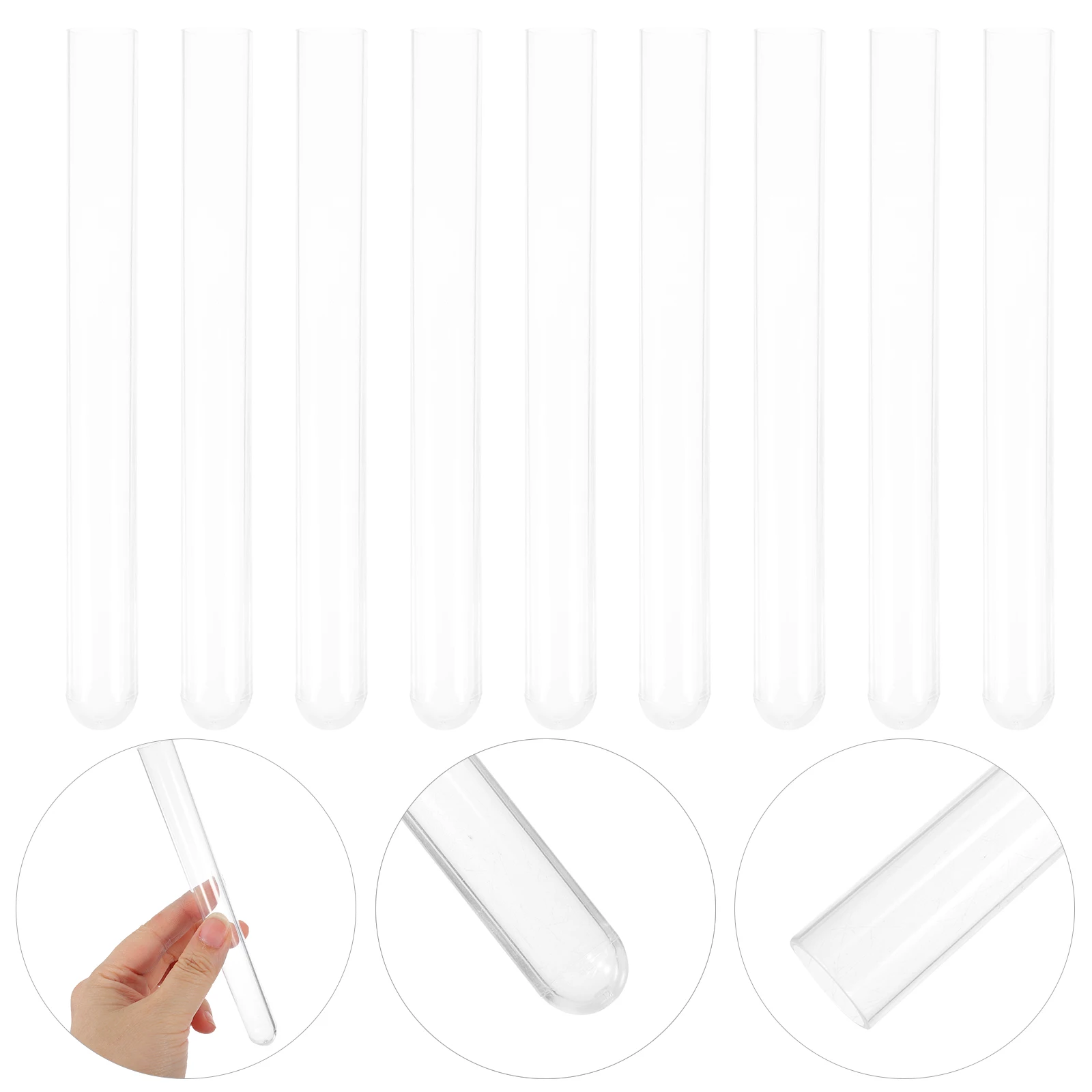 

20 Pcs Sampling Tube Clear Storage Test for Plastic Vials Wide Tubes Disposable