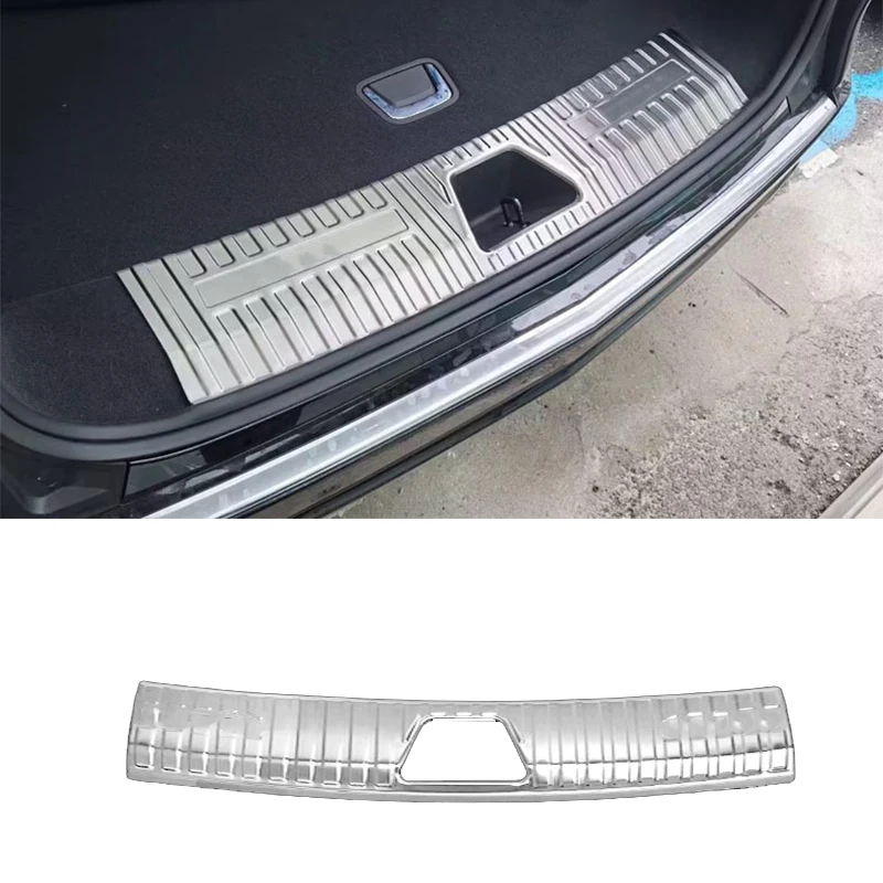 Car modified fit For Cadillac LYRIQ 2022 2023 Stainless steel silver Black Rear Trunk Inside Bumper Protector cover sill guard