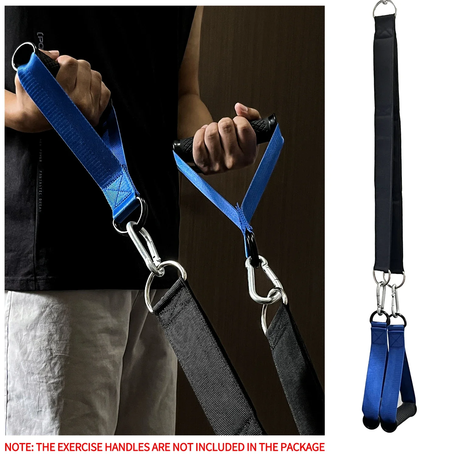 Удлиненная веревка для тяги трицепса, универсальная веревка для трицепса для фитнеса, крепление для тросовой машины для системы шкивов, тренажерный зал LAT