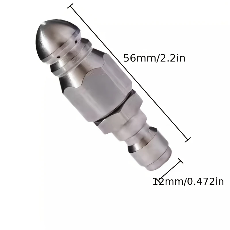 Water Jet High Pressure Sprayer Nozzle Clean Sewer 1/4" Stainless Steel Pressure Washer Quick Plug Drain Hose Nozzle Tool Water - view 4