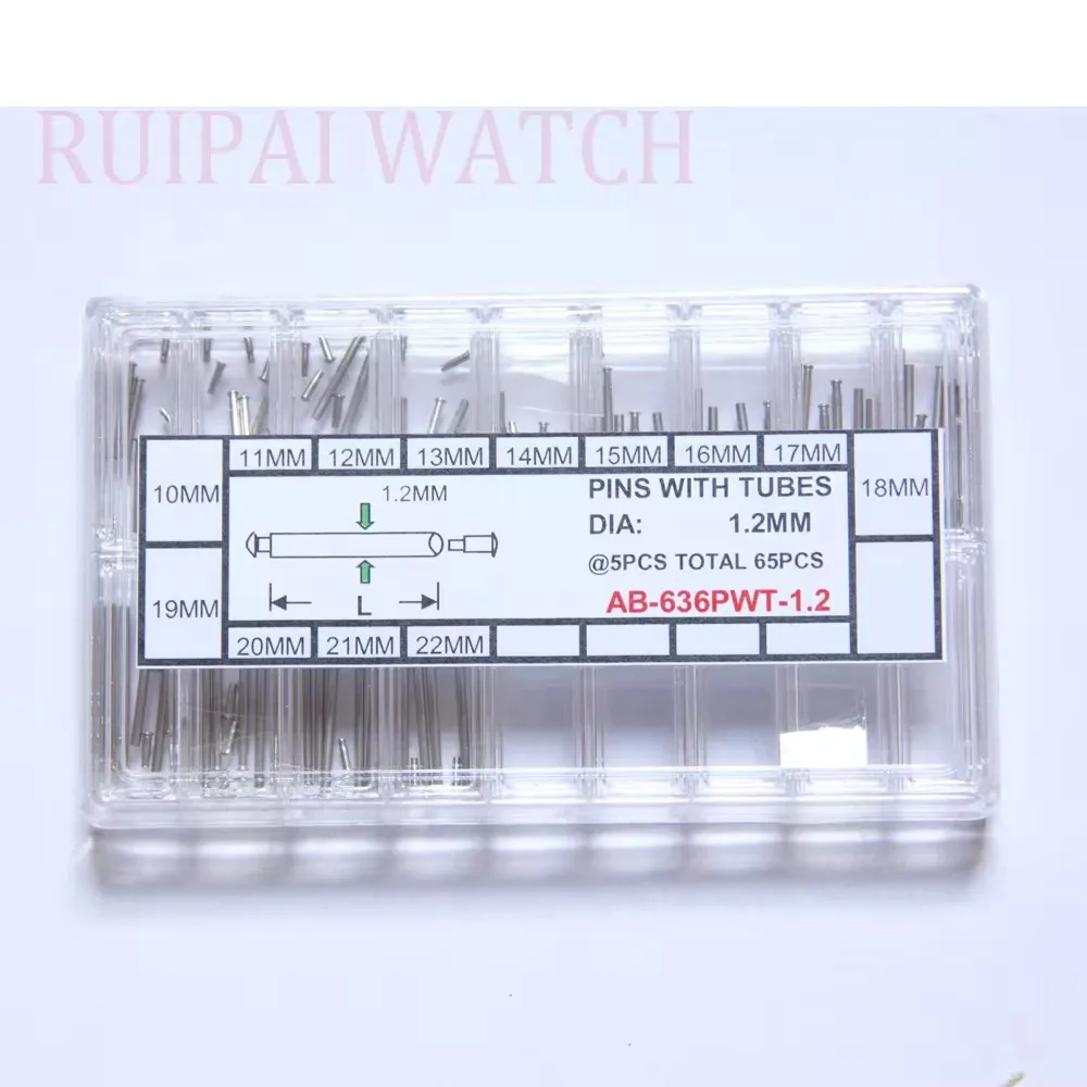 Watch Band Part 1.2mm Diameter Watch Clasp Repair Pin Pressure Bar & Rivet Set Size from 10-22mm