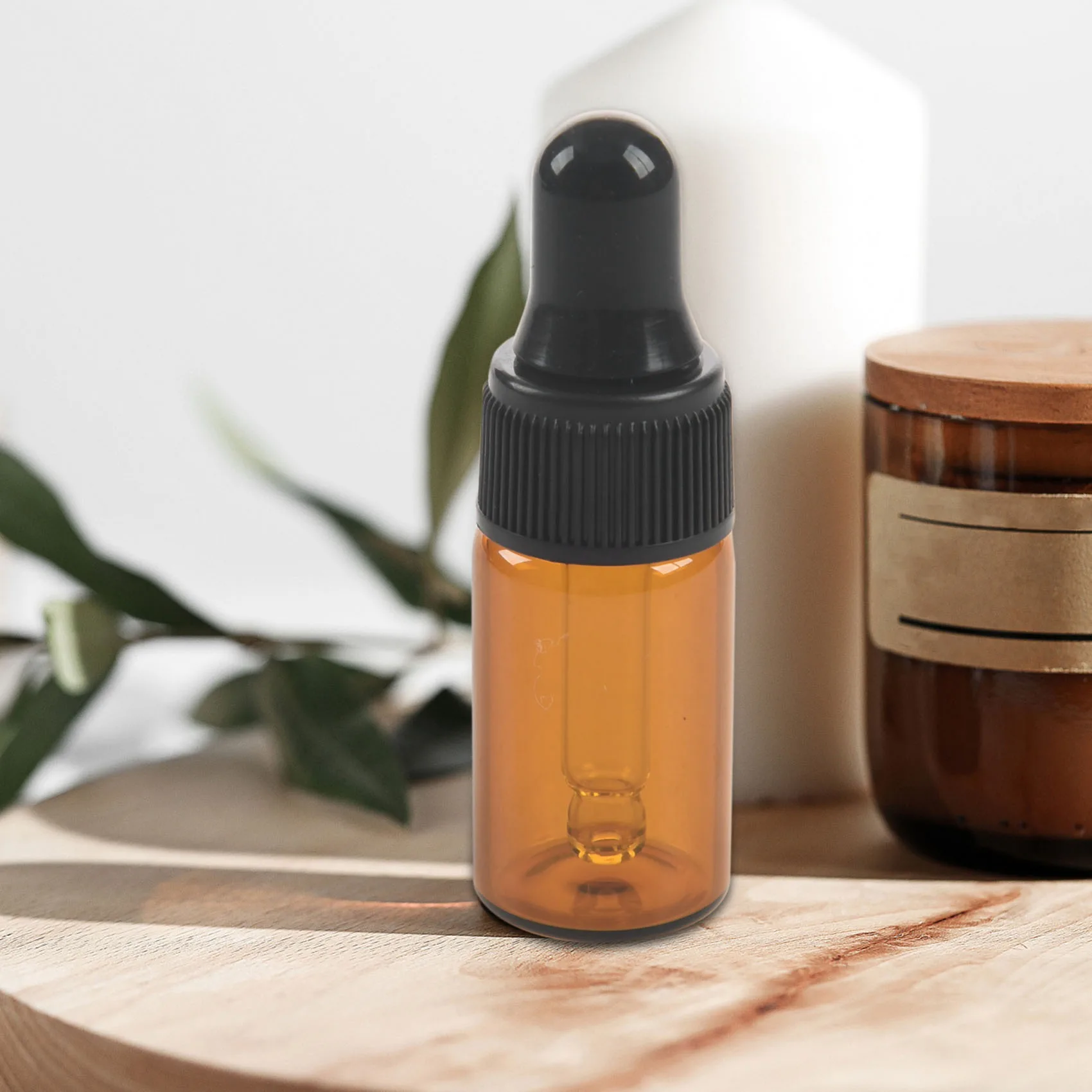 Baru 10 Buah 3Ml Botol Penetes Kaca Coklat Kosong dengan Pipet untuk Minyak Atsiri