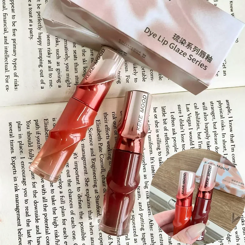 Gray Glossy Lip Stain Mirror Korean Lip Glaze Sheer Nude Glitter Lip Tint Watery Shine Plumping Lipgloss Cosmetics