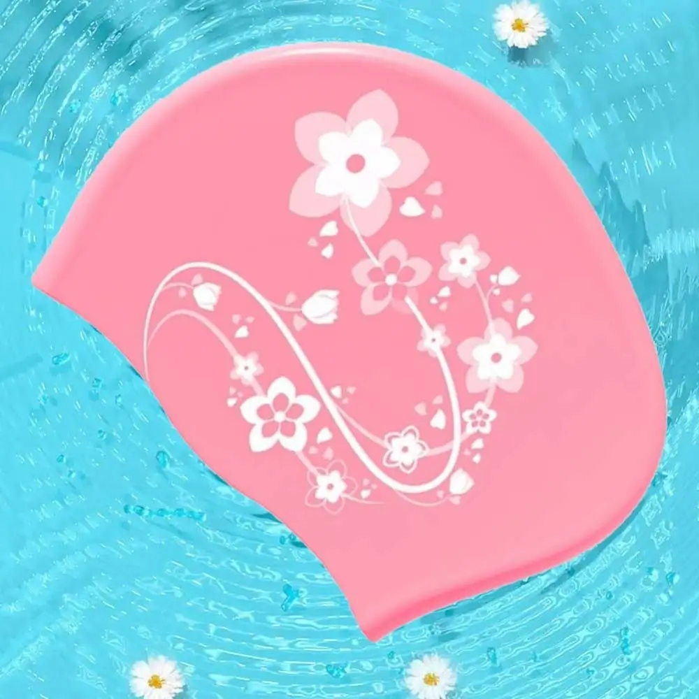 

Major Bathing Cap Elastic Flower Swim Headgear Soft Thicken Design Floral Diving Hat Professional 3D Fit Snorkeling Cap Surfing