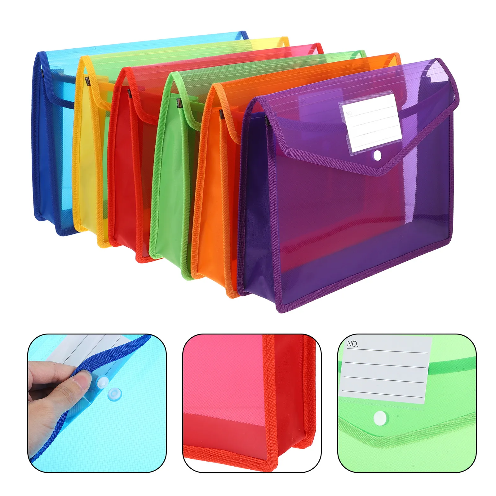 6pcs-plastic-file-bags-clear-document-wallets-waterproof-tear-resistant-a4-size-snap-button-closure-label-holder