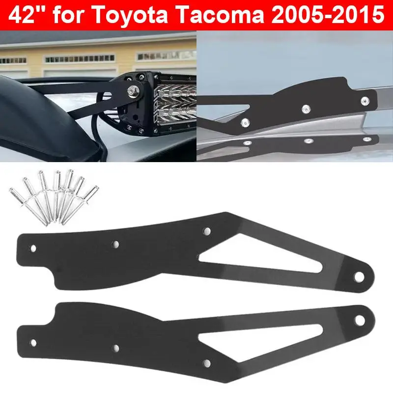 

42" Inch Curved Led Light Bar Car Front Roof Upper Windshield Mount Bracket for Toyota for Tacoma 2005-2015 Bar Led Lamp Holder
