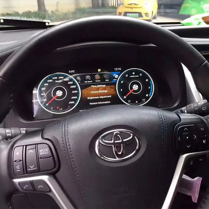 NaviHua 12.3 Inch Car LCD Instrument Cluster Digital Speedometers Dashboard for   Highlander 2016