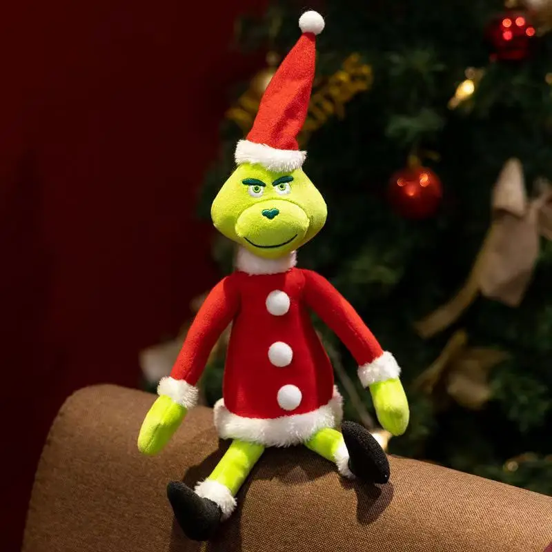Latest Christmas Monster Doll Kawaii Stuffed Plush Toy Handmade Doll Cartoon Anime Cute Pillow Decoration Holiday Gift Doll