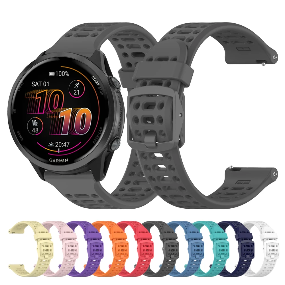 Breathable Strap 22 20mm for Garmin Vivoactive 6/Venu 3 2plus Watch Band for Forerunner 570 265 165 245 255 Music Bracelet Belts