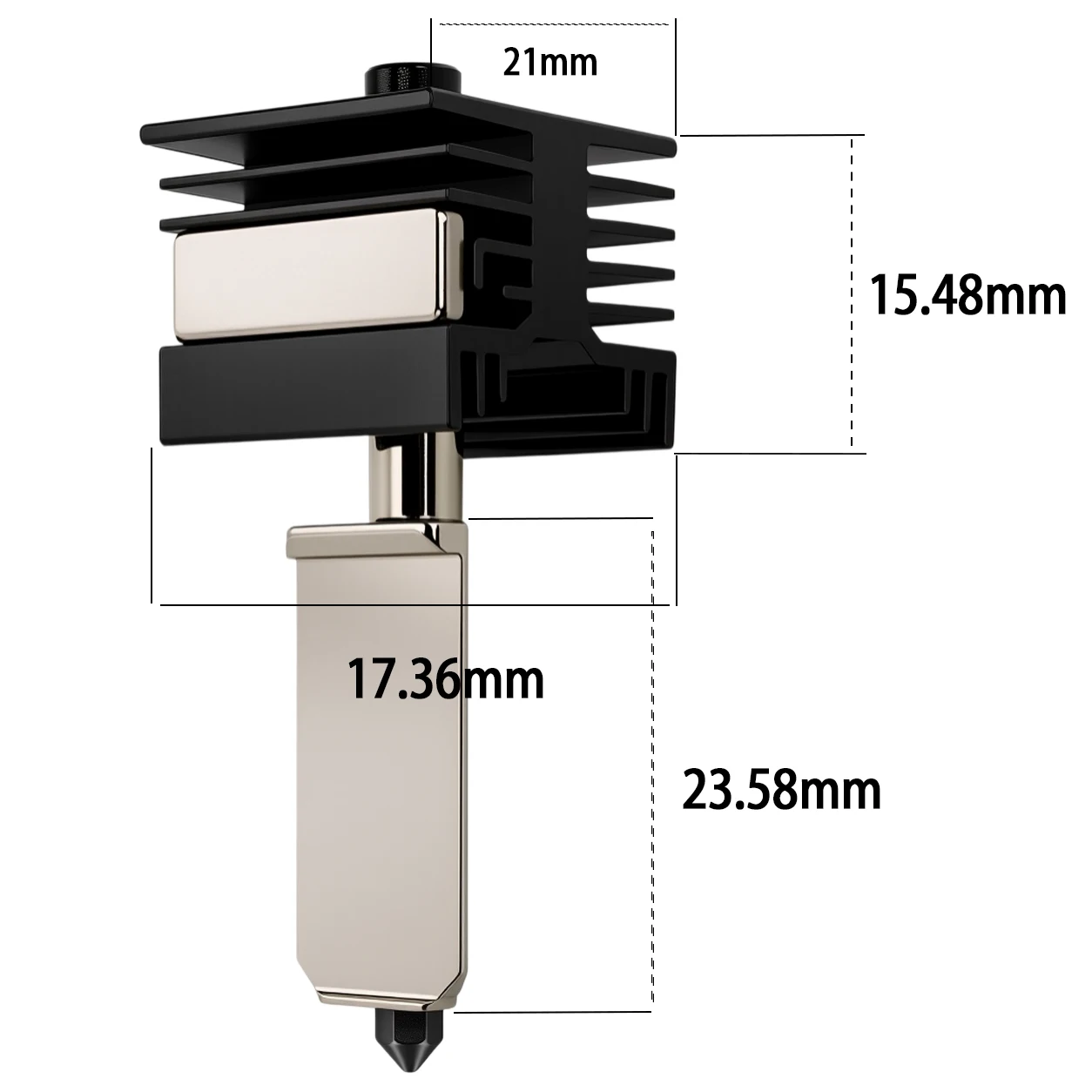 Hotend 0,2/0,4/0,6/0,8mm Düse aus gehärtetem Stahl, Ersatz-Hotend-Baugruppe, kompatibel mit Bambu Lab P2S H2D H2S H2C A1 A1 Mini – Detail 3