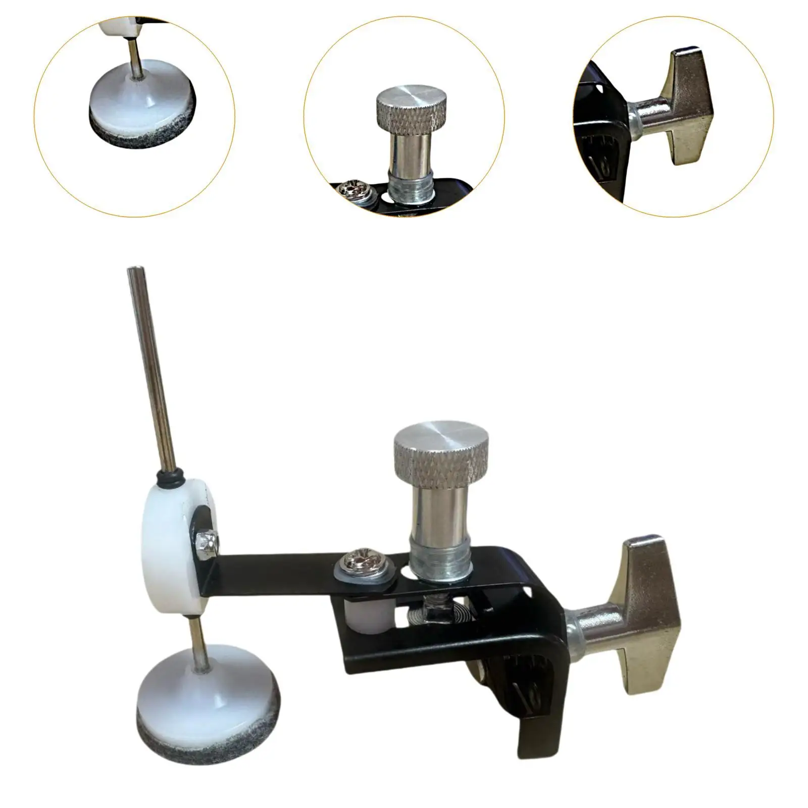 

Drum Dampener Tone Control System Felt Mute Pad Zinc Alloy Drum Damper Percussion Tool for Snare Drum Training