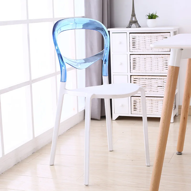 Dining Chair Creative Transparent Leisure Chair Living Room Conference  Household Plastic Chair