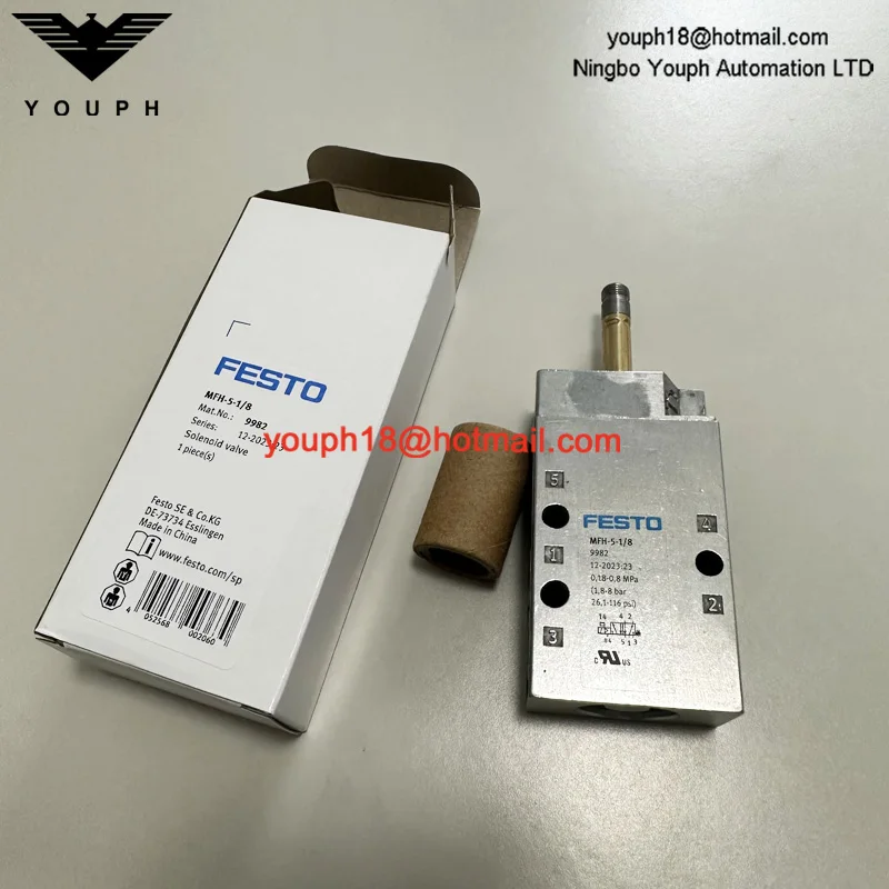 FESTO MFH-5-1/8 9982 Without Coil G1/8 Solenoid Valve