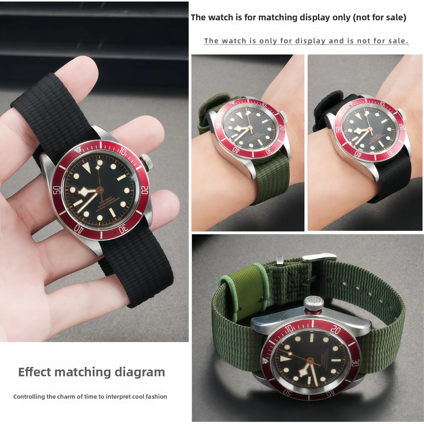 For Tudor Black Bay Red Flower Pelagos Watch Strap M2542G M25707B m25727k 22mm Outdoor Sports Nylon Watchband men Soft bracelet