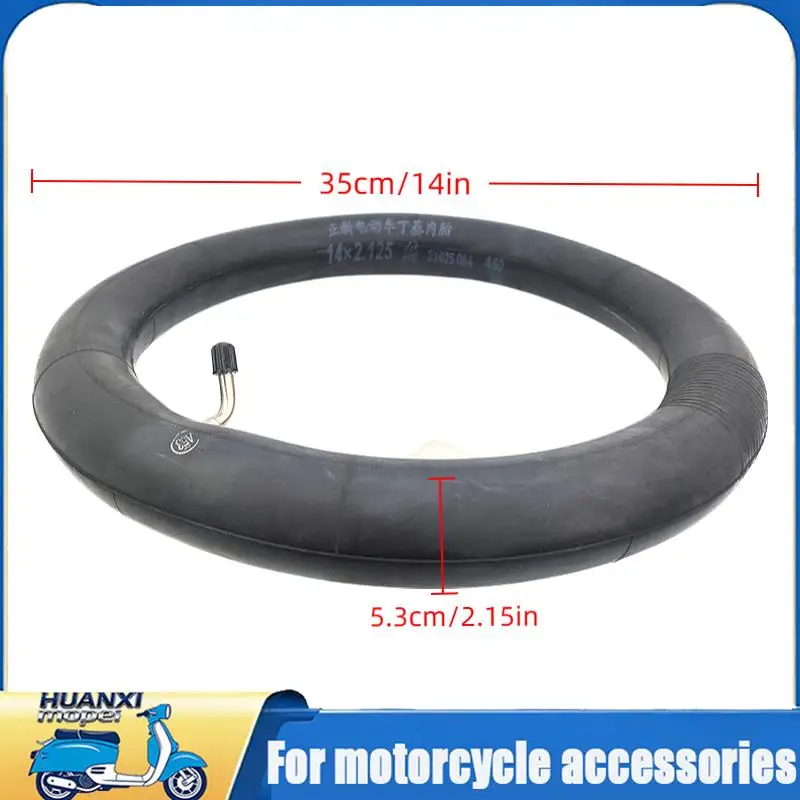 1/2pcs 14 Inch 14x2.125 Rubber Inner Tube With A Bent Valve Stem For Electric Bicycle E-Bike Scooters Tires Bike Parts Accessory Supermoto Wheels